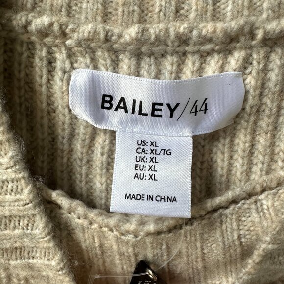 NWT Anthropologie Soft Mock Neck Bailey 44 Two Toned Sweater in Women's X-Large - Picture 3 of 10